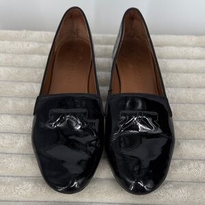 Neely and Chloe black patent Edie loafer emboss bow